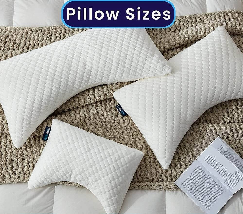 Shredded Memory Foam Washable Bed Pillows