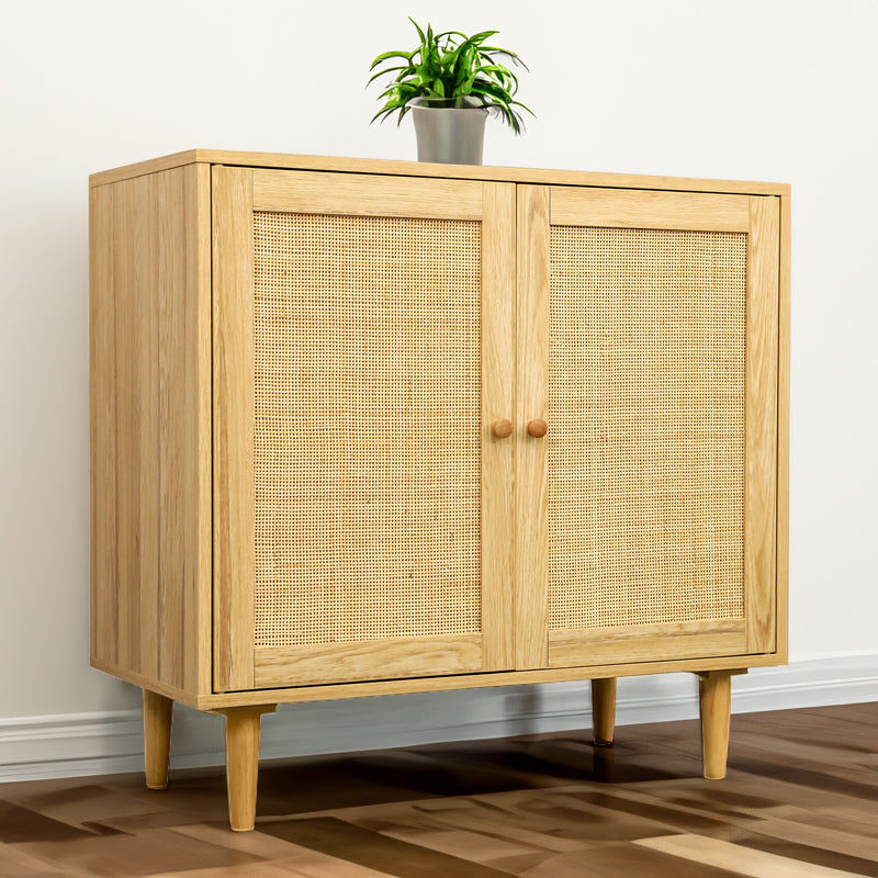 Rattan Storage Cabinet With Doors