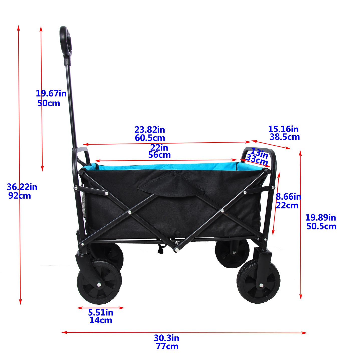 Folding Wagon For Garden, Shopping & Beach