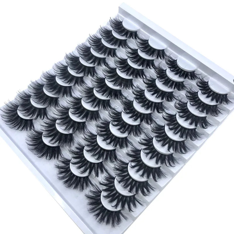 Long Wispy Natural Mink Lashes (Pack of 20)