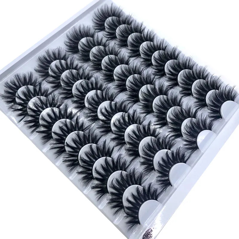 Long Wispy Natural Mink Lashes (Pack of 20)