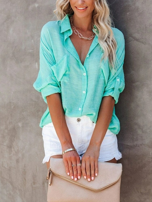 Women's Blouse: Thin Shirt