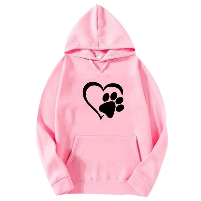 Heart Shape Print Hoodies