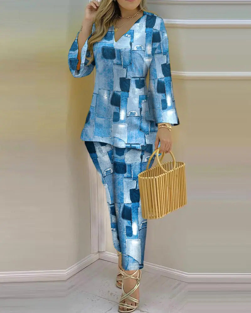 Printed Fashion 2-piece Suit