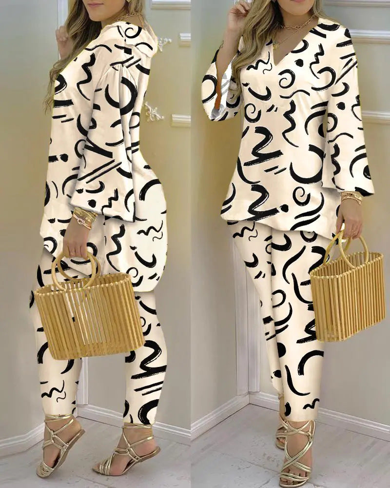 Printed Fashion 2-piece Suit