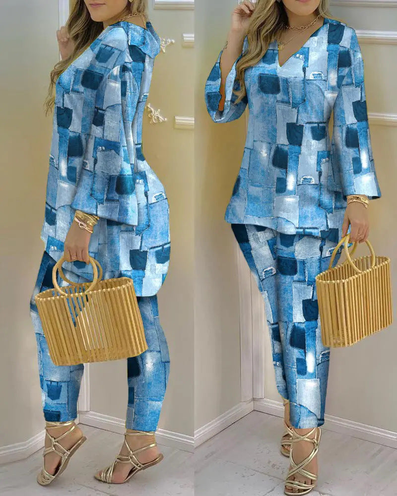 Printed Fashion 2-piece Suit