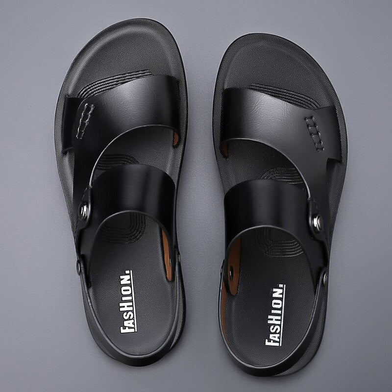 Non-Slip Soft Leather Summer Sandals for Men