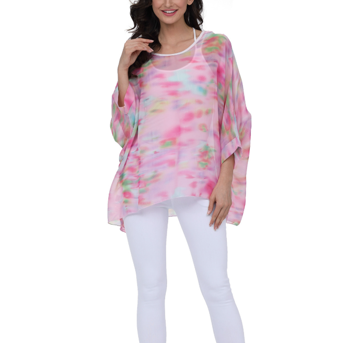 Womens Unicorn Pink Chiffon Top