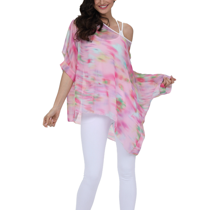 Womens Unicorn Pink Chiffon Top