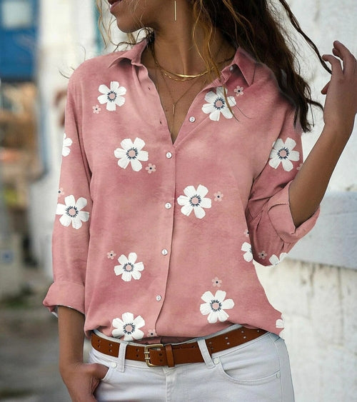 Women Shirt Loose Long Sleeve Shirt