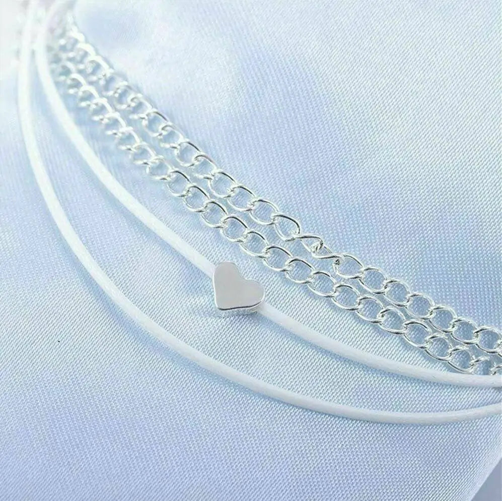 Women's Fashion Love Heart Ankle Bracelet