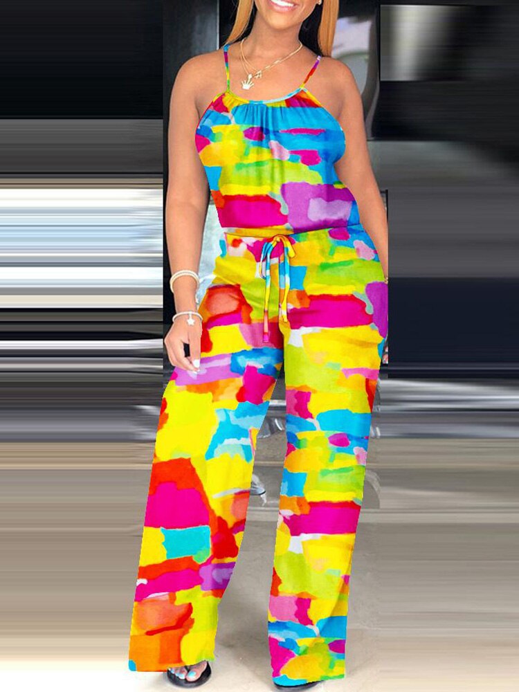 Women Summer Suspender Jumpsuit