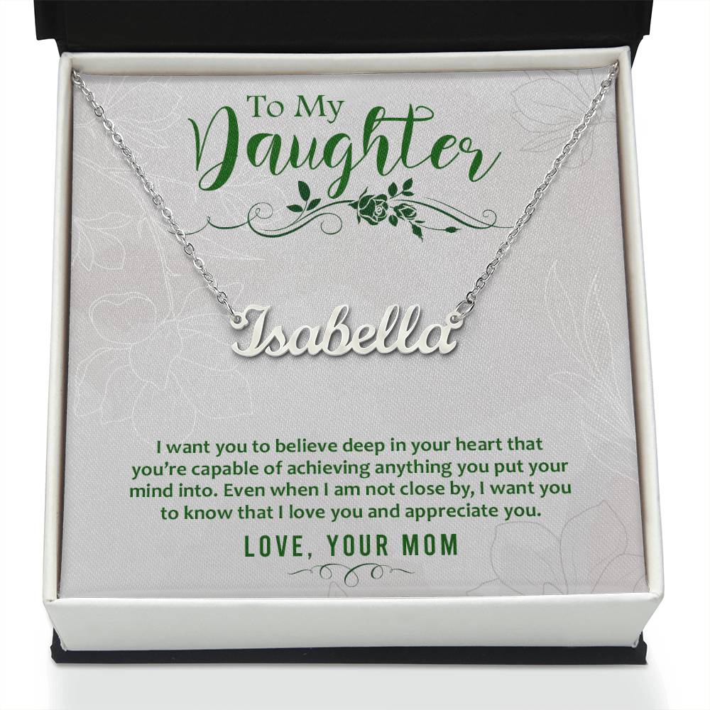 For Your Daughter- Custom Name Necklace. Great For Any Occasion! Customize Today For The Daughter You Love!