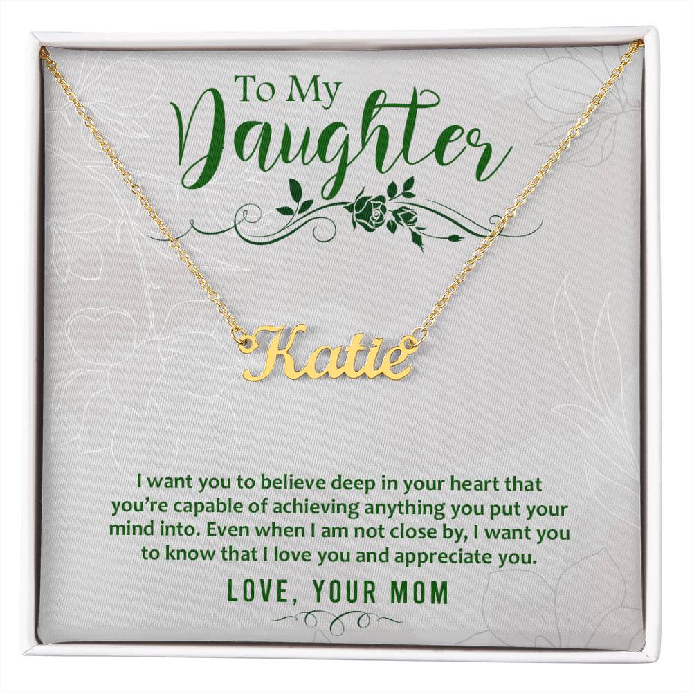 For Your Daughter- Custom Name Necklace. Great For Any Occasion! Customize Today For The Daughter You Love!