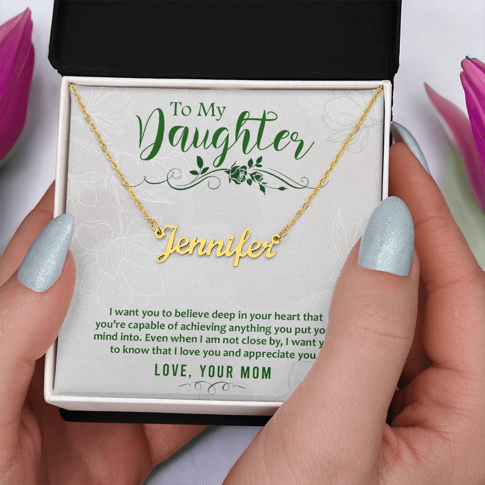 For Your Daughter- Custom Name Necklace. Great For Any Occasion! Customize Today For The Daughter You Love!