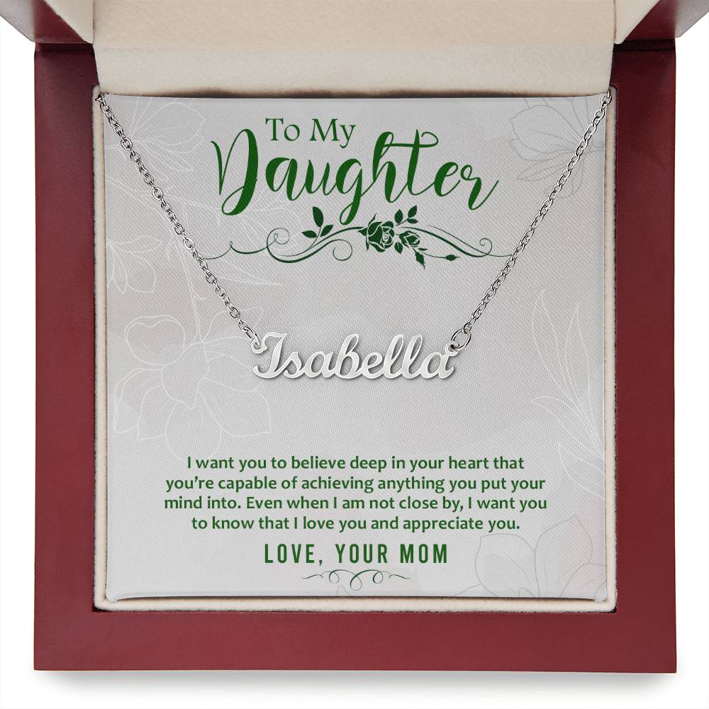 For Your Daughter- Custom Name Necklace. Great For Any Occasion! Customize Today For The Daughter You Love!