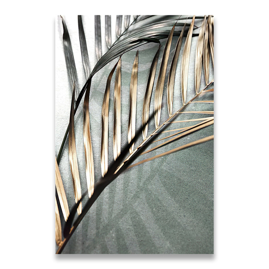 Golden Palm Botanical Canvas Painting