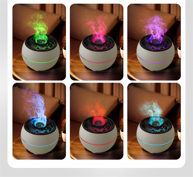 Flame Aroma Diffuser Household Desk Aromatherapy Humidifier