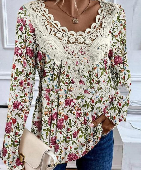 Women's Casual Round Neck Pullover Print T-Shirt