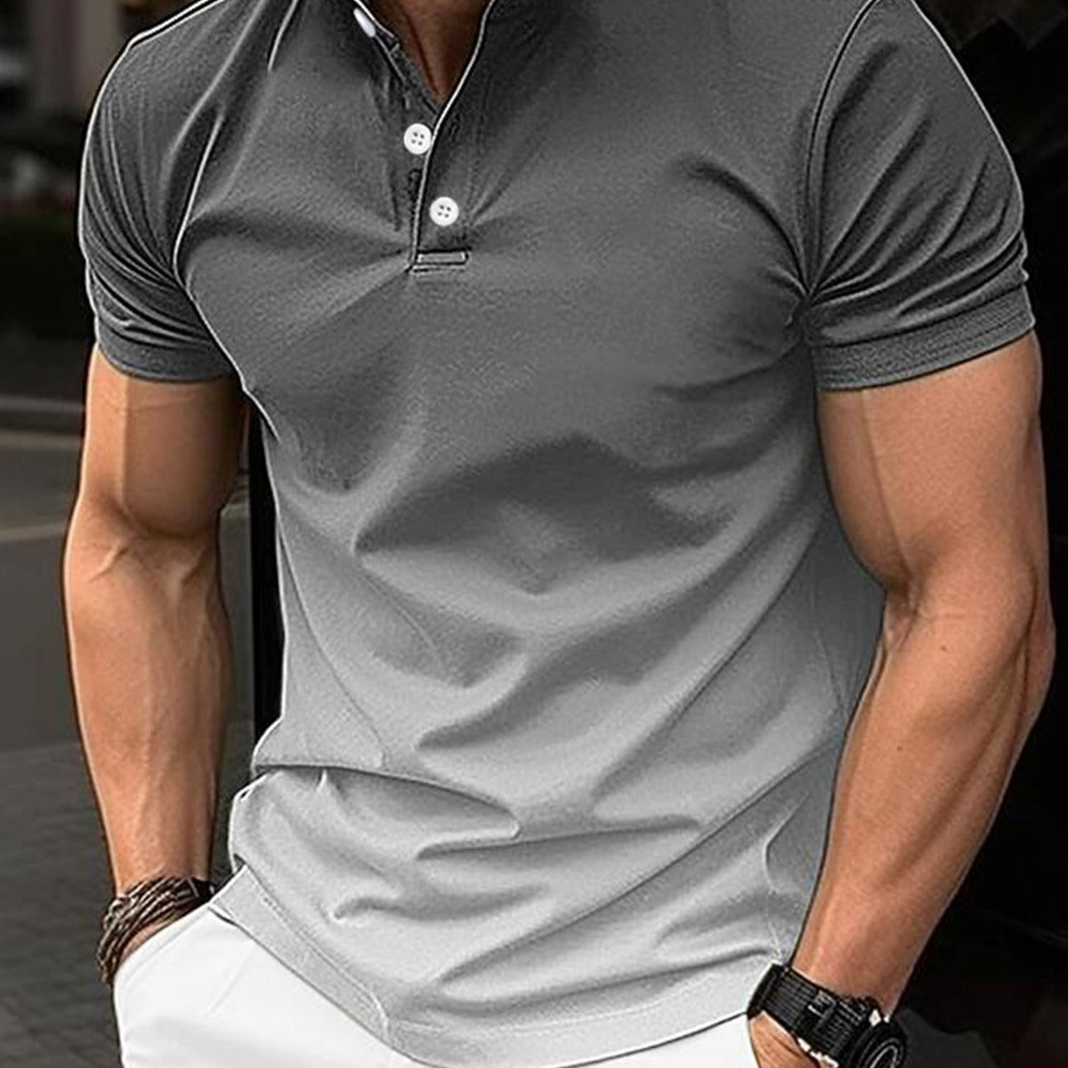 Gradient Casual Golf Short Sleeve Shirt