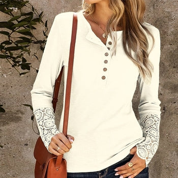 Long Sleeve Ribbed Shirt Top