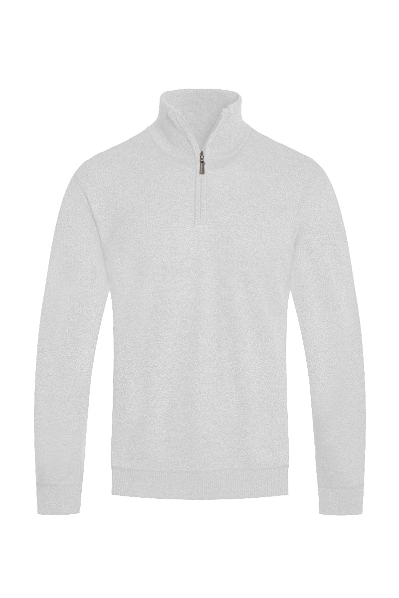 Solid Quarter Zip Sweater NR2010 - White