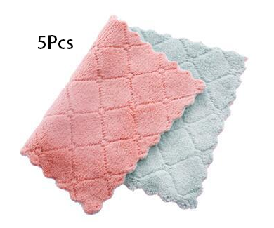 Two-Color Double-Sided Absorbent Dish Cloths