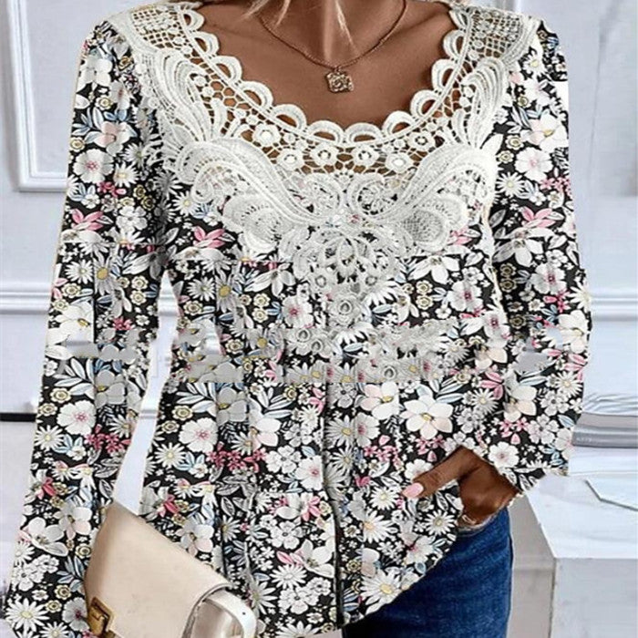 Women's Casual Round Neck Pullover Print T-Shirt