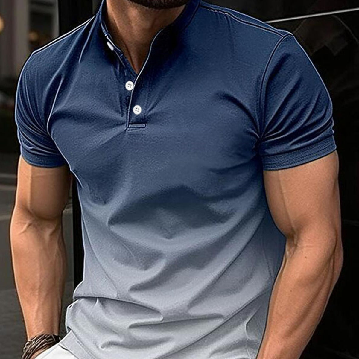 Gradient Casual Golf Short Sleeve Shirt