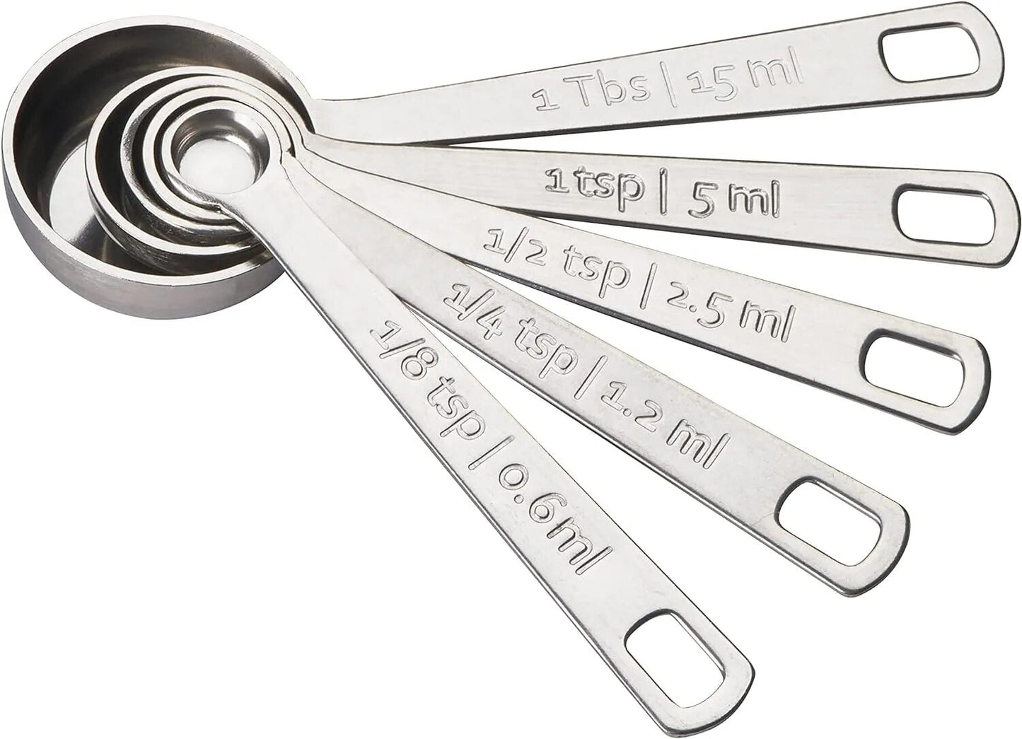 5-Piece Stainless Steel Measuring Spoon Set