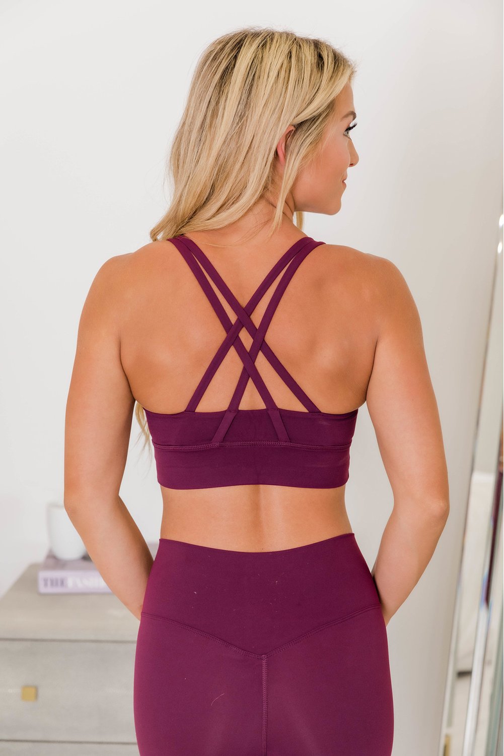 Crisscross Back Sports Bra Leggings Set