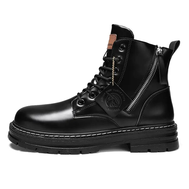 Men's Leather High Top Boots