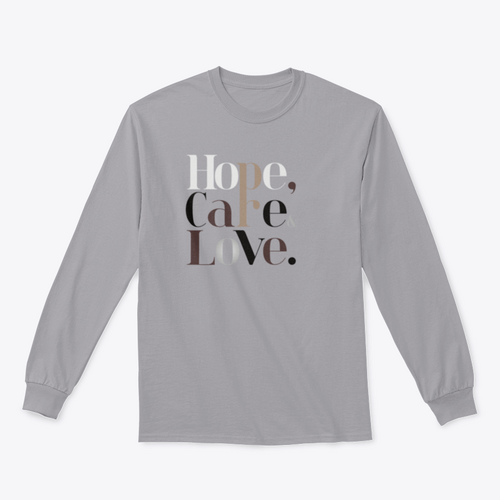 Hope, Care, Love Modern Fashion Design Tee