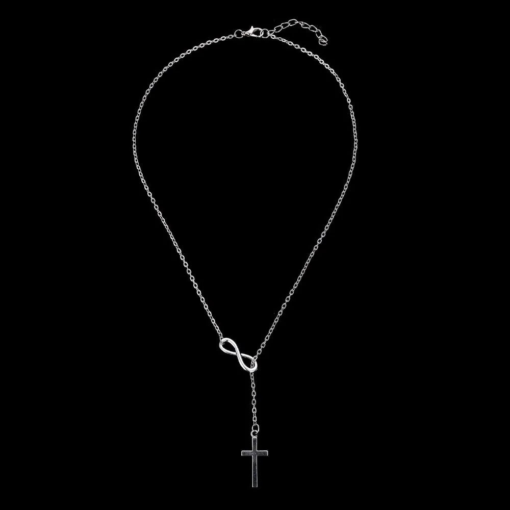 Vintage Infinite Cross Pendant Necklace