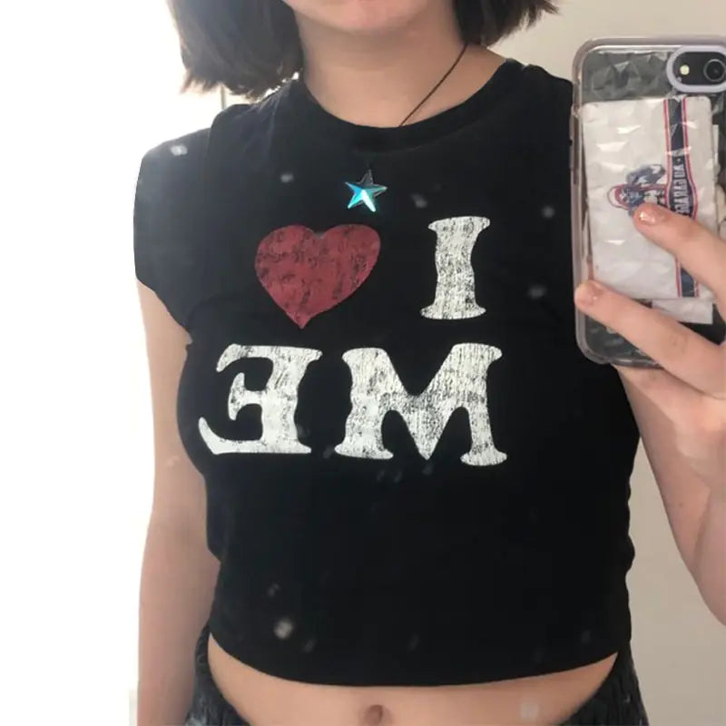 I Love Me Print T-Shirt