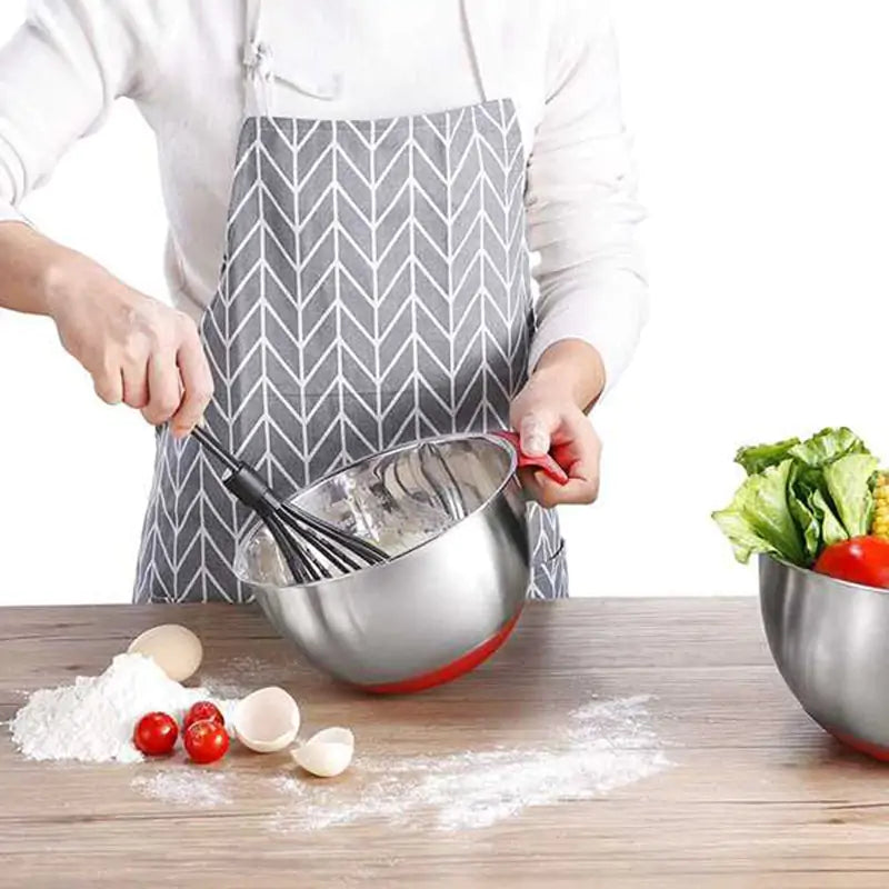 Stainless Steel Mixing Bowls With Airtight Lids And Grater