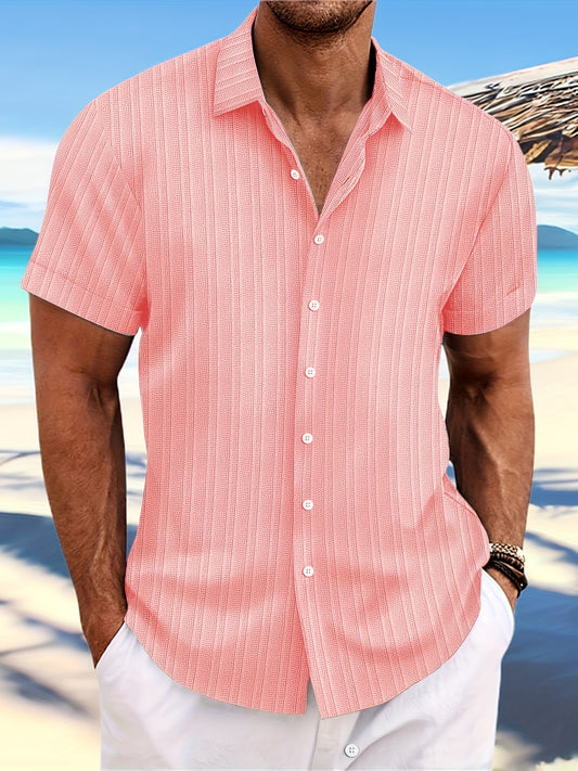 Men's Breathable Loose Stripe Shirt