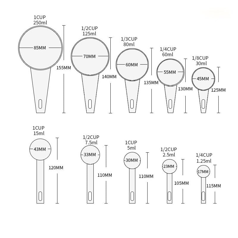 Measuring Spoons & Measuring Cups Set