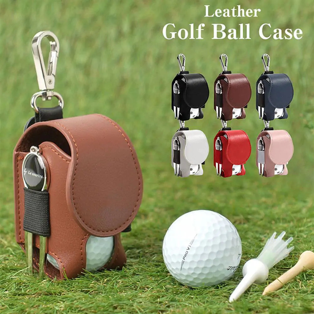 Mini Leather Golf Ball & Tee Pouch